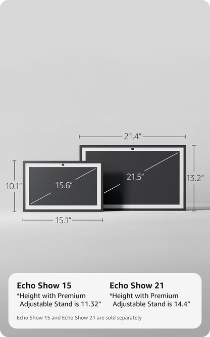 Amazon Echo Show 21 (newest model), Full HD 21" kitchen hub for home organization, with built-in Fire TV and Alexa+ Early Access