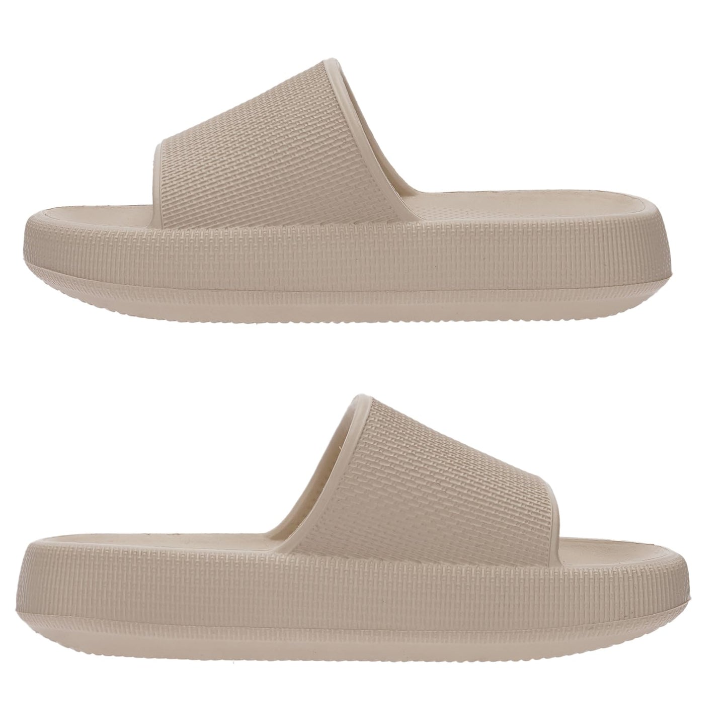 Joomra Slippers Womens Cloud Slides Cushioned for Mens Quick Drying Shower Foam Pillow House Shoes Pool Beach Spa Garden Sandals Ladies Male Sandles Khaki 40-41