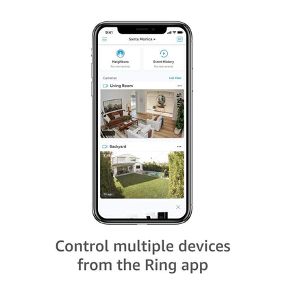 Like-New Ring Stick Up Cam Battery HD security camera with custom privacy controls, Simple setup, Works with Alexa - White