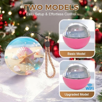 2026 New Christmas Memory Sphere Lamp, 2.7" Crystal Ball Video Player Memory Orb Lamp, Personalized Uploadable Videos & Photos Gift for Couples Friends Anniversary Birthday Christmas Gift (White)