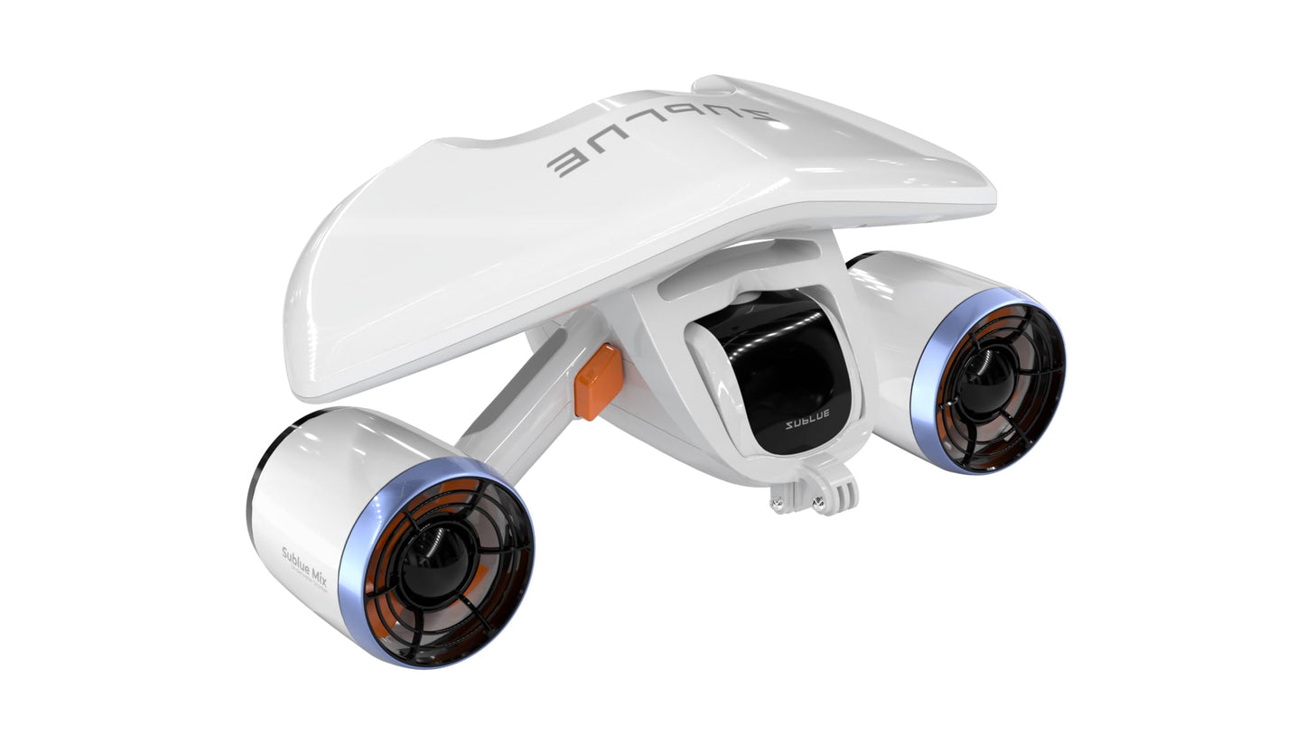 Sublue Mix Underwater Scooter with Action Camera Mount 30 Minutes 40M Waterproof Dual Motors Water Sports Swimming Pool Diving Snorkeling Water Scooter for Kids Adults (Arctic White)