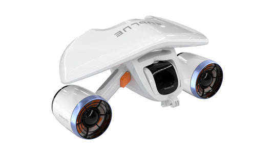 Sublue Mix Underwater Scooter with Action Camera Mount 30 Minutes 40M Waterproof Dual Motors Water Sports Swimming Pool Diving Snorkeling Water Scooter for Kids Adults (Arctic White)