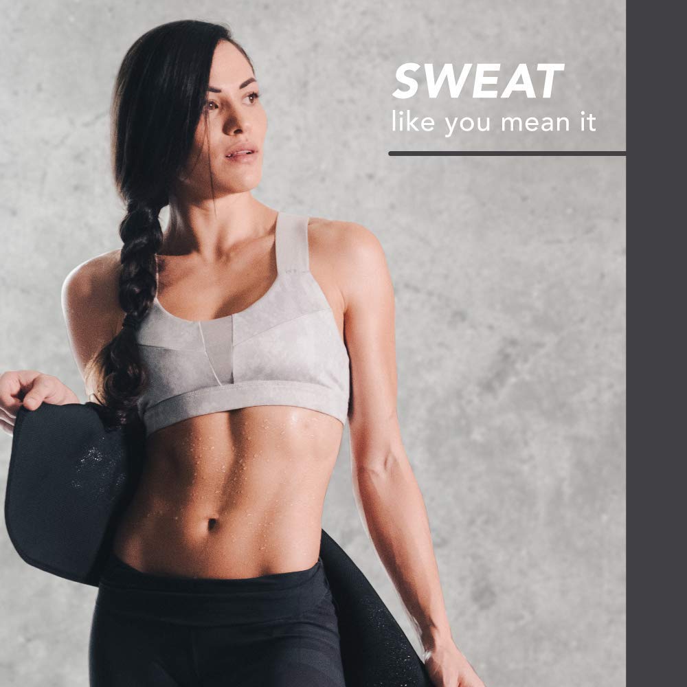 Sweet Sweat Waist Trimmer 'Xtra-Coverage' Belt | Premium Waist Trainer with More Torso Coverage for a Better Sweat! (Medium)