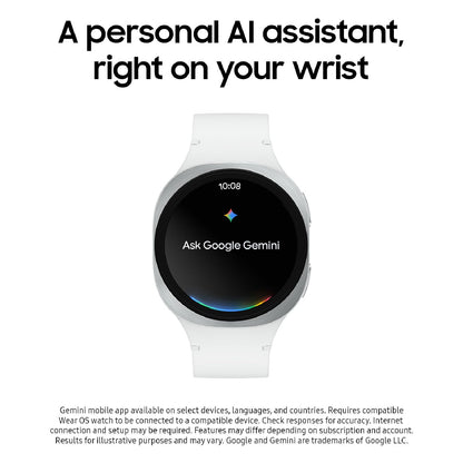 Samsung Galaxy Watch 8 (2025) 40mm Bluetooth Smartwatch, Cushion Design, Fitness Tracker, Sleep Coaching, Running Coach, Energy Score, Heart Rate Tracking, Silver [US Version, 2 Yr Warranty]