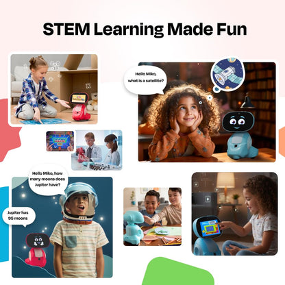 Miko 3 AI Robot for Kids – Smart Educational & STEAM Learning Robot with Interactive Apps, Games, Stories & Activities for Girls & Boys Ages 5–10 | Blue