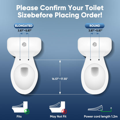 FVZ Bidet Toilet Seat Elongated Smart Heated Toilet Seat with Warm Water & Dryer, Feminine & Child Wash, Self-Clean Stainless Steel Nozzle, Adjustable Water Pressure, Slow Close Lid (Olive)