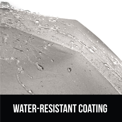 GORILLA GRIP Windproof Compact Stick Umbrella for Rain, One-Click Automatic Open and Close, Strong Reinforced Fiberglass Ribs, Easily Collapsible, Lightweight Portable Umbrellas for Travel, Gray