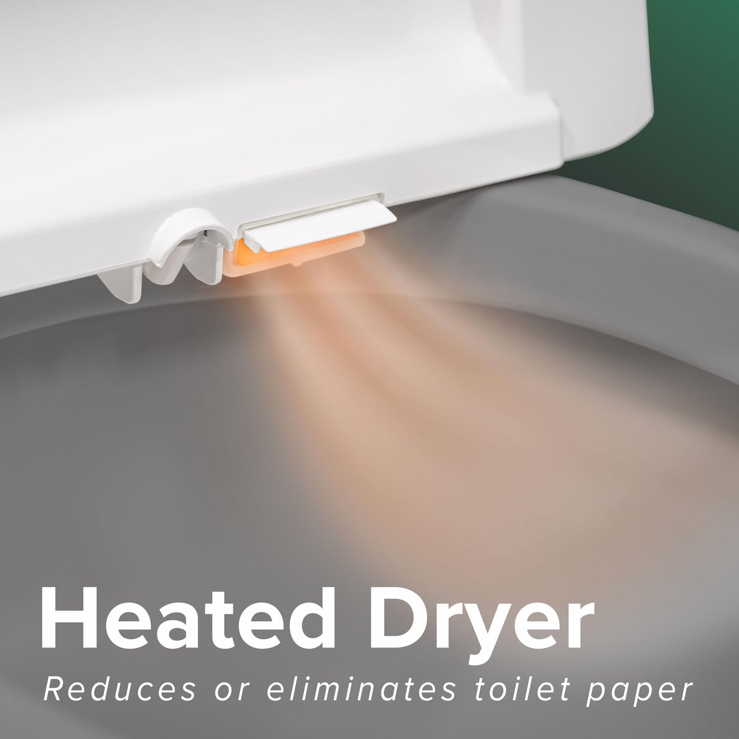 SmartBidet SB-2000WR Electric Bidet Toilet Seat with Heated Seating, Warm Air Dryer, Temperature Control Wash, and Control Panel, Round Seating