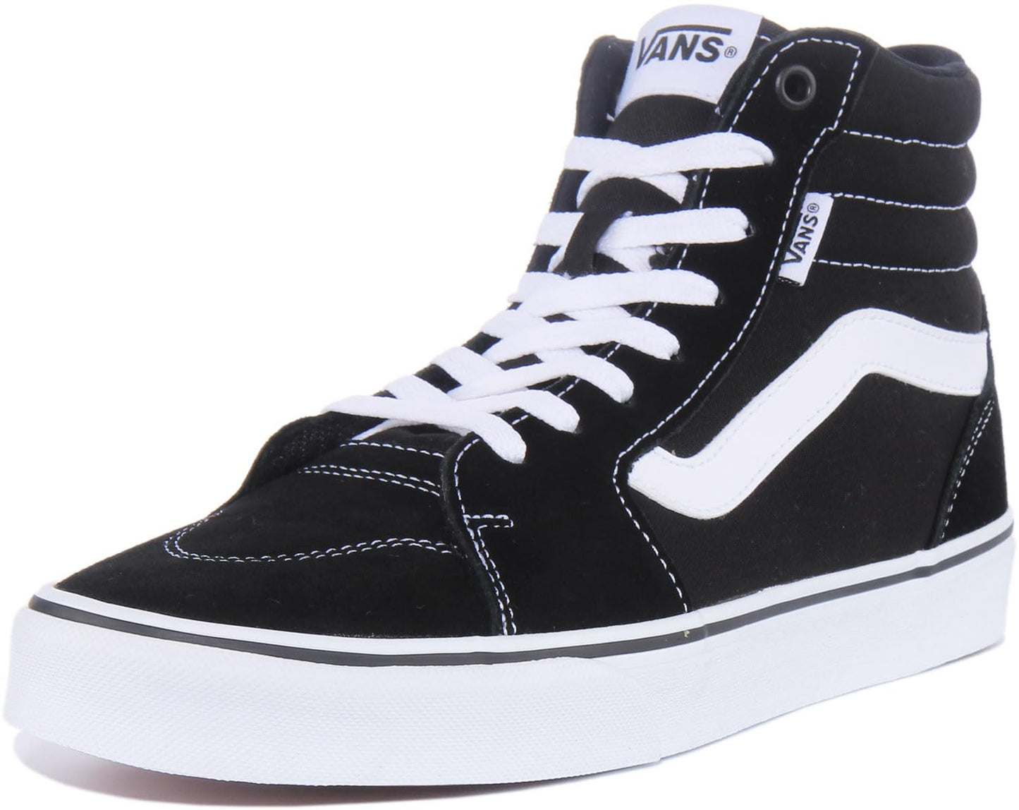 Vans Men's Filmore Hi Sneaker, (Suede/Canvas) Black/White, 11