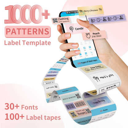 Phomemo Label Maker Machine, D30 Portable Handheld Bluetooth Mini Label Printer, Multiple Templates Smartphone Thermal Small Label Makers for Kid School Items, Classroom Teacher Supplies, Easy to Use