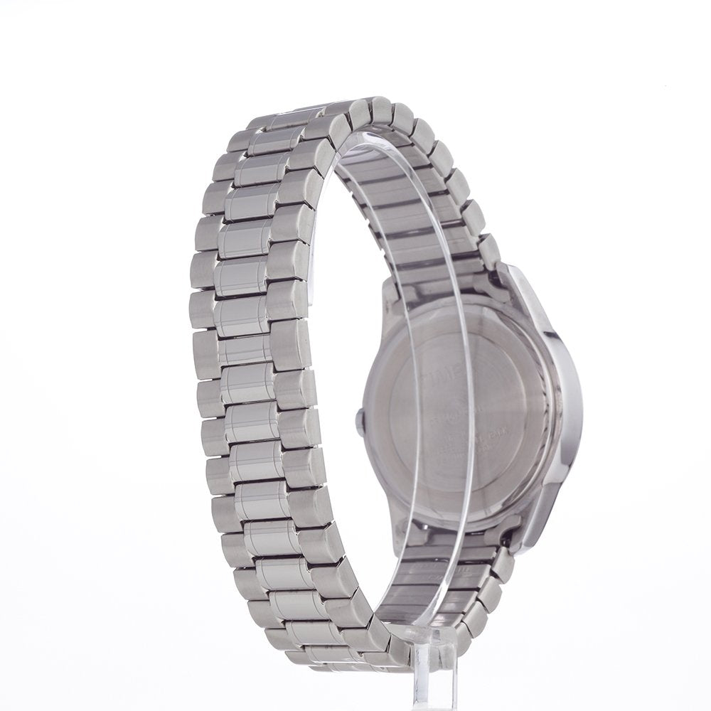 Timex Men's South Street Sport 36mm Watch – Silver-Tone Case Blue Dial with Silver-Tone Stainless Steel Expansion Band