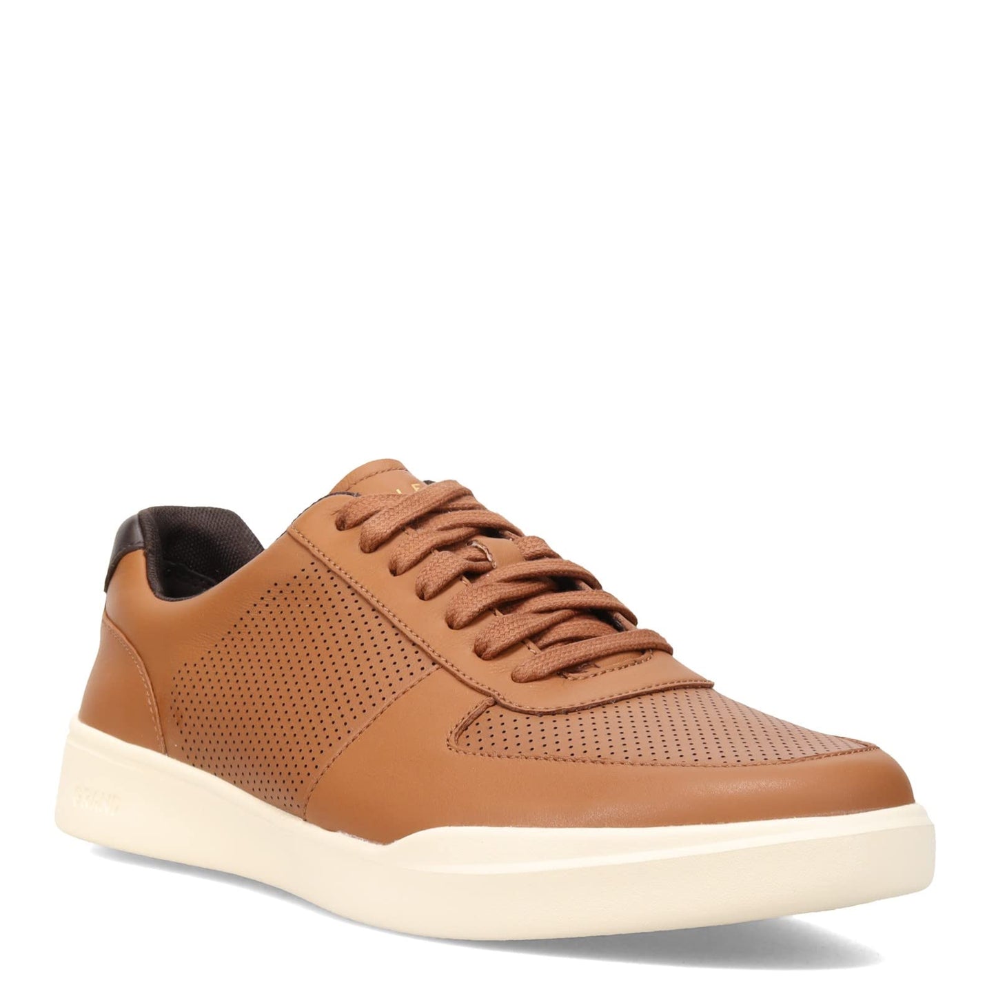 Cole Haan Men's Grand Crosscourt Modern Perforated Sneaker, British TAN Leather/Ivory, 10.5