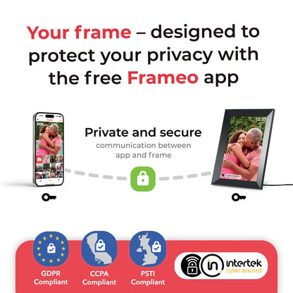 Frameo 10.1 Inch WiFi Digital Picture Frame with 32GB Storage,1280 * 800P IPS HD Touch Screen,Send Photos/Videos from Your Phone Anywhere, Photo Gifts for Parents and Grandparents