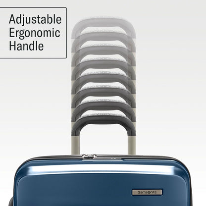 Samsonite Octiv Lightweight Hardshell 3-Piece Luggage Set (20/24/28) - Durable & Impact Resistant, 360° Aero Trac Spinner Wheels, Adjustable Telescopic Handle, Expandable, TSA Approved Lock - Blue