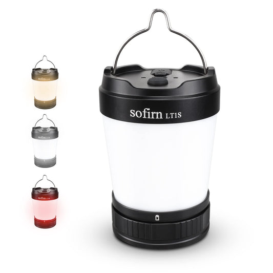Sofirn LT1S LED Camping Lantern, Rechargeable Lantern with Dimmable 2700K - 6500K Light, red Light, 500 Hours Battery Life for Power Outages, Hiking, Camping, Emergency