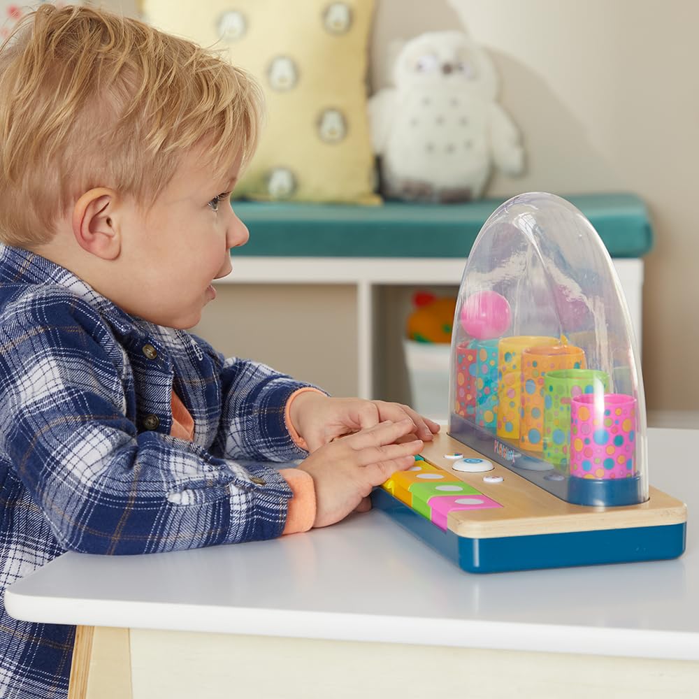 Playskool Little Wonders Pop-A-Tune - Toy - Colorful Tubes & Keys Teach Cause & Effect - Silly Sounds and Classic Piano - for 12 Months+