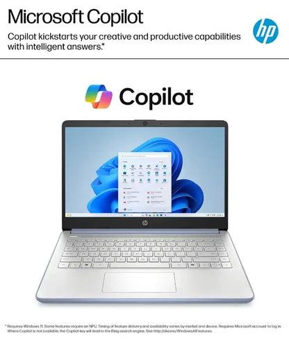 HP Business Student Laptop Computer - Windows 11 Pro & Microsoft Office Lifetime | 14 inch HD | AI-Powered, 12 Hr Batter N-Serious Laptop| 16GB RAM, 128GB UFS, 256GB Extend Micro SD | Blue