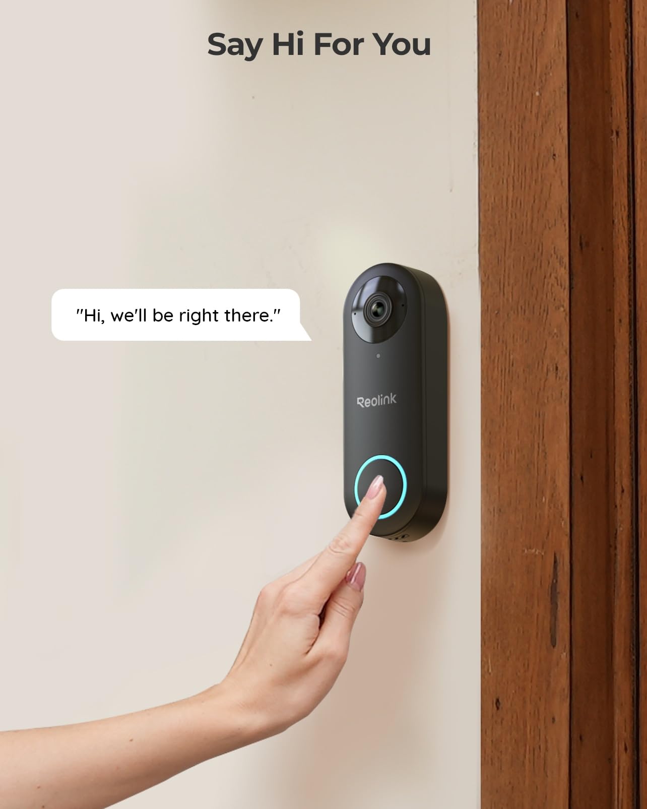 REOLINK Video Doorbell PoE Camera – 2K IP Security Camera Outdoor with Chime V2, 4:3 Aspect Ratio, 180 Degree Diagonal, 2-Way Talk, Plug & Play, Secured Local Storage, No Monthly Fee