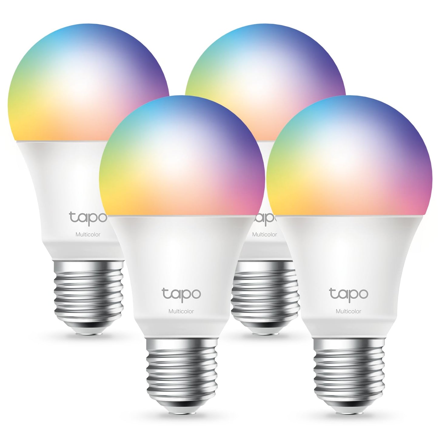 TP-Link Tapo Smart Light Bulbs, 16M Colors RGBW, Dimmable, Compatible with Alexa and Google Home, A19, 60W Equivalent, 800LM CRI>90, 2.4GHz WiFi only, No Hub Required, Tapo L530E(4-Pack)