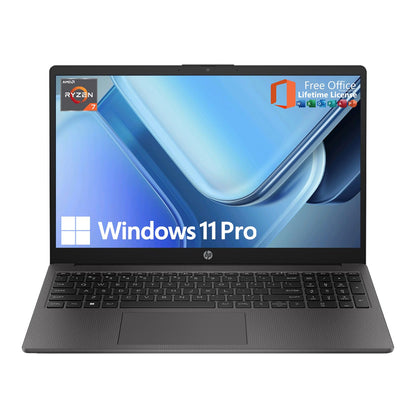 HP 2025 Updated 15.6" 255 G10 FHD Business Laptop, AMD Ryzen 7 7730U (64GB RAM | 2TB SSD), Numeric Keypad, Webcam, Windows 11 Pro, MS Office Pro, WiFi 6& Bluetooth with LTP Accessory Kit
