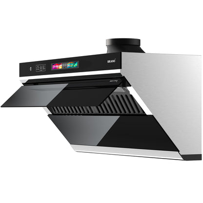 Under Cabinet Range Hood 30 inch, 900 CFM Kitchen Hood with Voice/Gesture/Touch Control,Ducted/Ductless Convertible Stainless Steel Range Hood, 4 Speed Exhaust Fan,Adjustable Lights