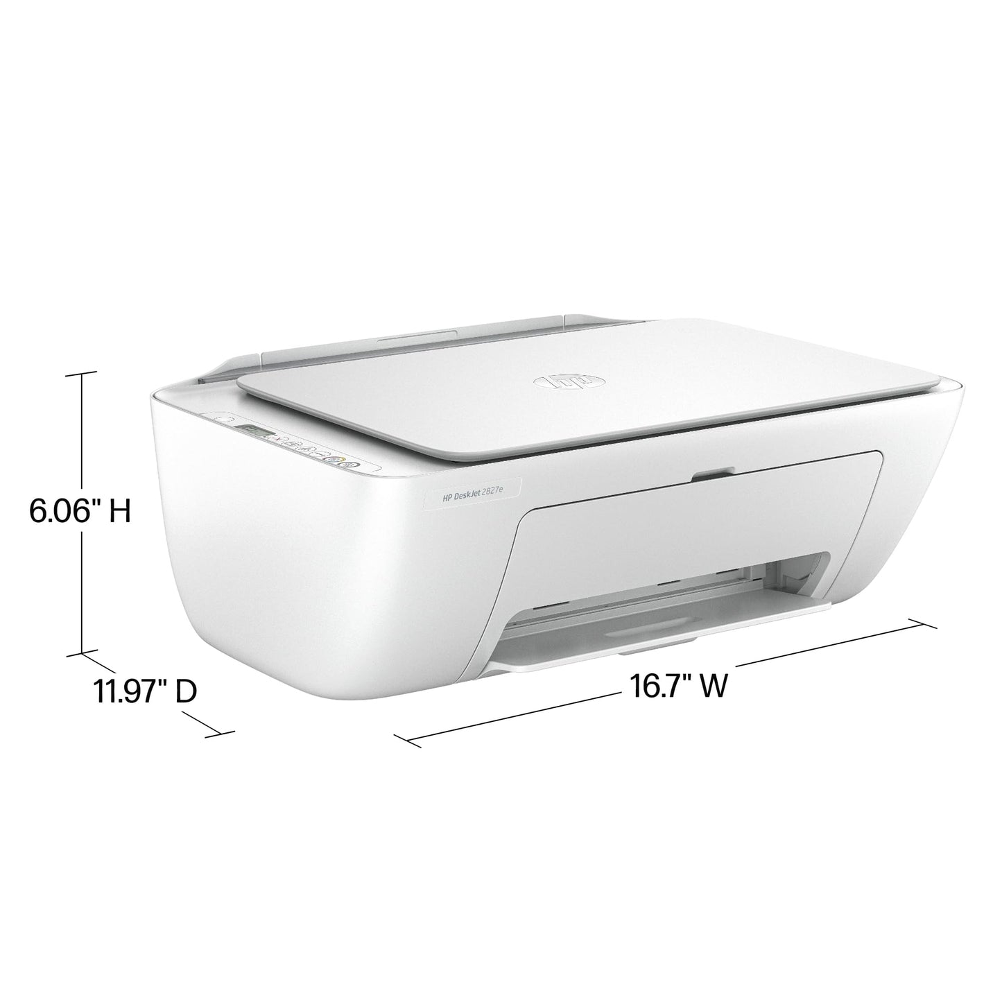 HP DeskJet 2827e Wireless All-in-One Color Inkjet Printer, Scanner, Copier, Best Home Printer, 3 Months of Instant Ink Trial Included (6W7F5A)