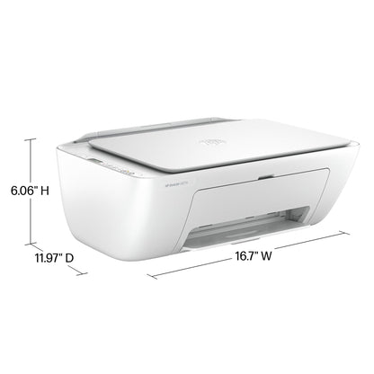 HP DeskJet 2827e Wireless All-in-One Color Inkjet Printer, Scanner, Copier, Best Home Printer, 3 Months of Instant Ink Trial Included (6W7F5A)