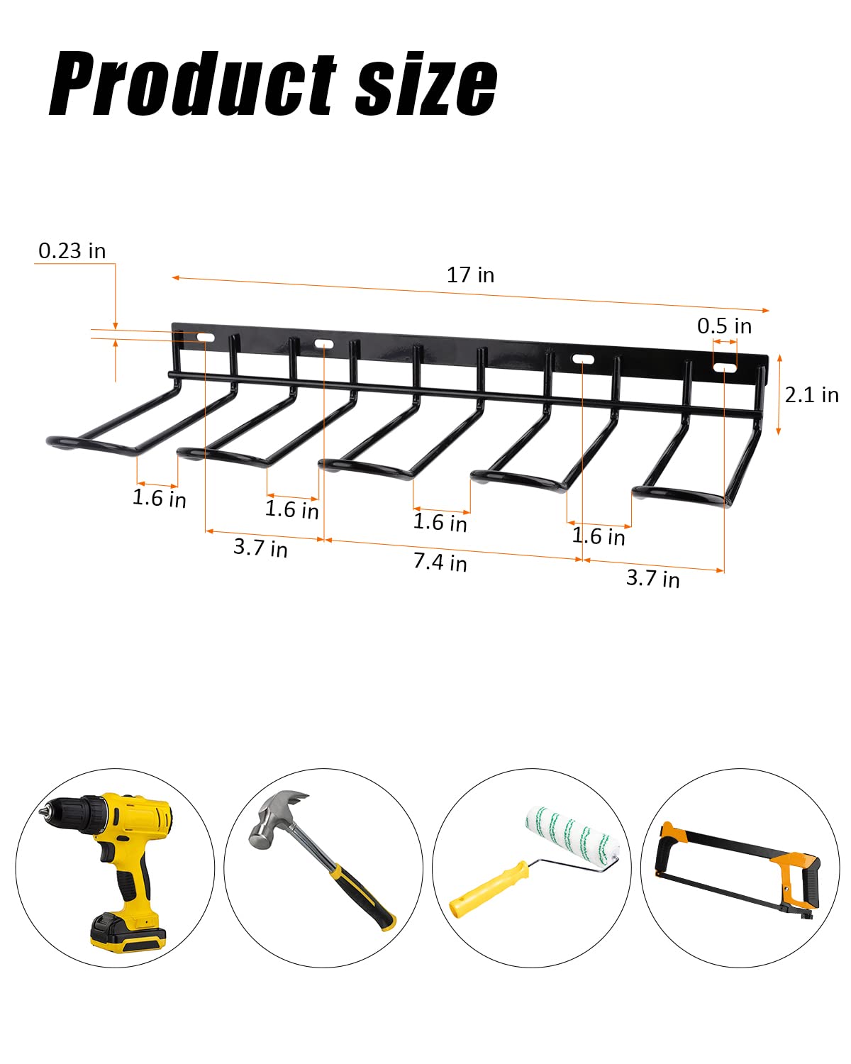 WellMall Power Tool Organizer Holder - Wall Mount Style for Power Tool Drill as Heavy Duty Tool Shelf & Tool Rack with Compact Design, Great as Tool Utility Shelves