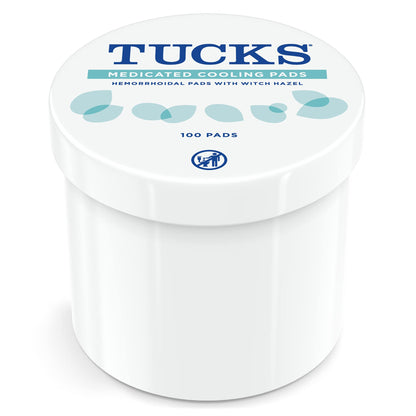 TUCKS Medicated Cooling Pads, 100 Count – Pads with Witch Hazel, Cleanses Sensitive Areas, Protects from Irritation, Hemorrhoid Treatment, Medicated Pads Used By Hospitals