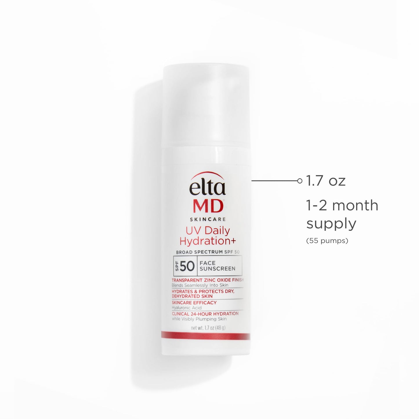 EltaMD UV Daily Hydration+ SPF 50, Dermatologist Trusted Lightweight Hybrid Sunscreen Providing Advanced Sun Protection and Corrective Skin Hydration.