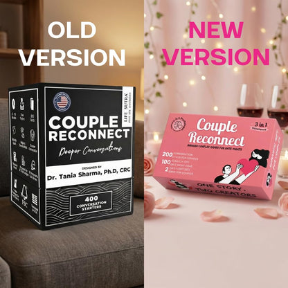 Life Sutra Couple Reconnect 3 in 1 Game - 200 Classsic Conversation Cards, 100 Scratch Off Date Adventures and Endless Date Nights Combinations with The Couples Dice Game. Ideal Valentine's Gift
