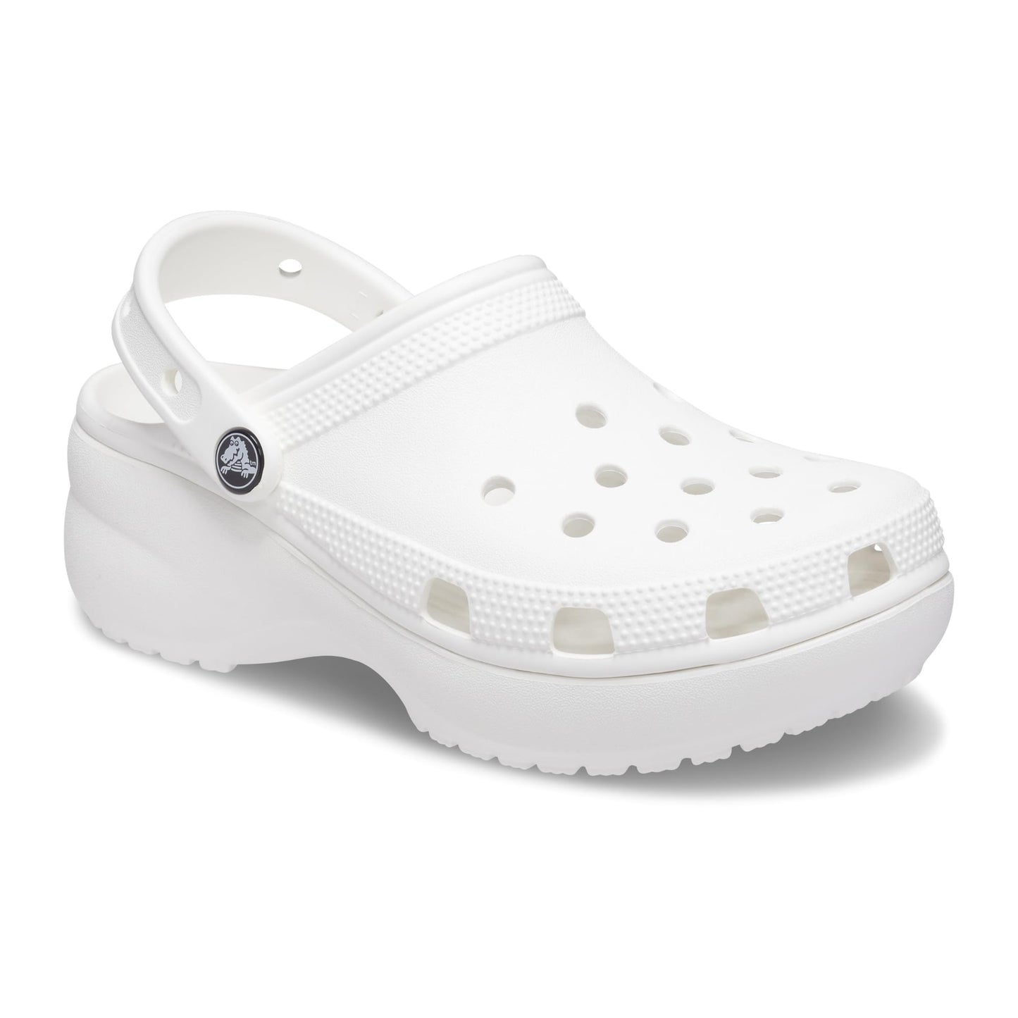 Crocs Women's Classic Platform Clog, White, 8