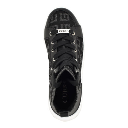 Guess Women's MANNEN Sneaker, Black 001, 9