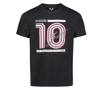 Messi Boys' Lifestyle Short Sleeve T-Shirt, Standard Fit Graphic Tee, Cotton Blend Fabric, Stretch Limo