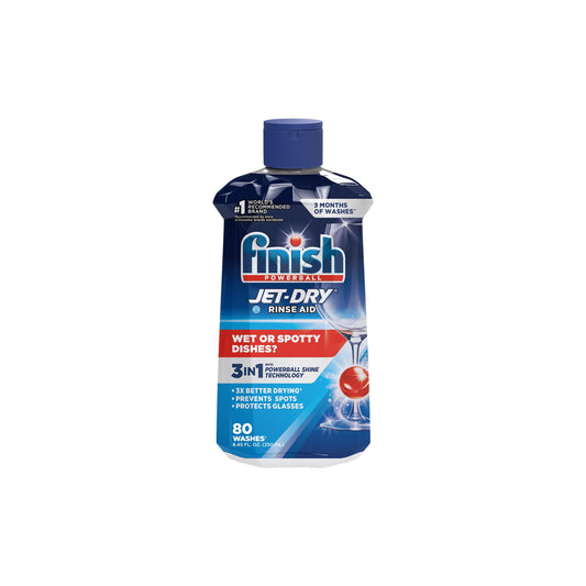 Finish Jet-Dry Liquid Rinse Aid, Dishwasher Rinse Aid, Drying Agent, 8.45 Fl Oz