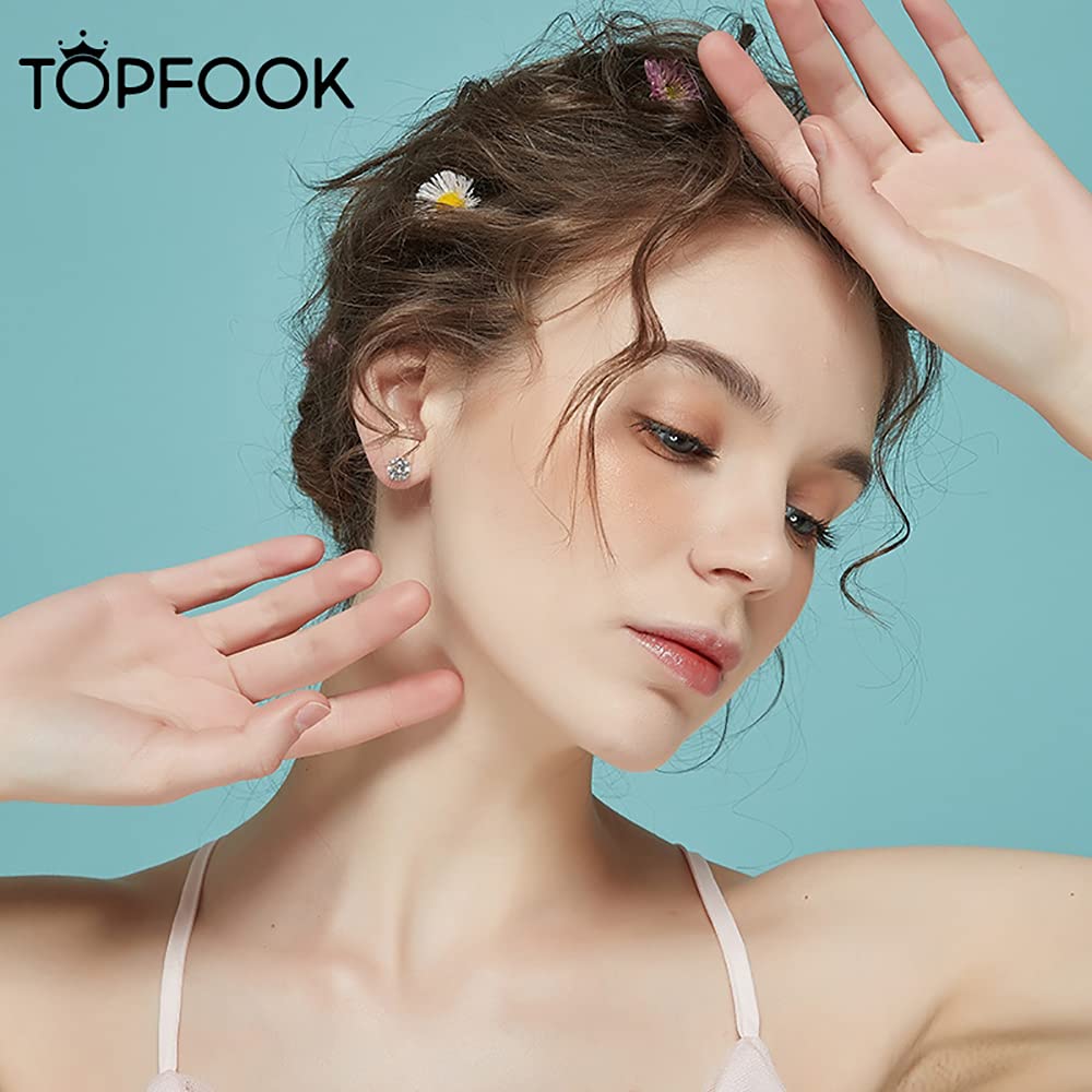 Moissanite Stud Earrings for Women,Sterling Silver 925 Earrings Jewelry Engagement Gifts for Women Men(5mm)