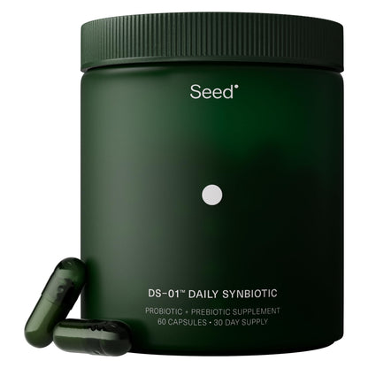 Seed DS-01 Daily Synbiotic - Prebiotic and Probiotic for Women & Men - Digestive Health, Gut Health, Immune Support, Bloating & Constipation Relief - Vegan & Shelf-Stable - 60 Capsules (30-Day Supply)