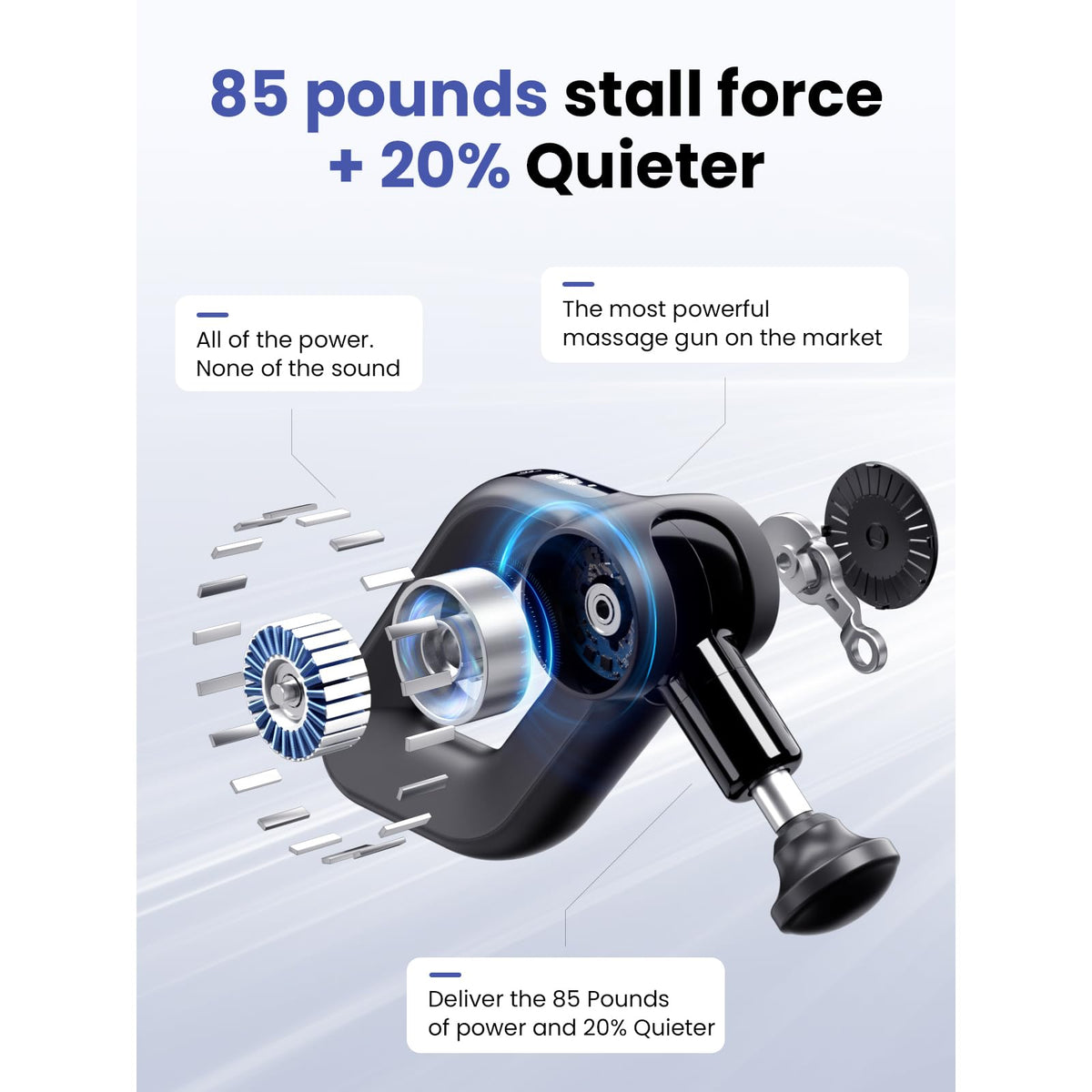 BOB AND BRAD D6 Pro Plus Massage Gun with Heat, Deep Tissue Percussion with 16mm Amplitude, Professional Muscle Massager Gun for Athletes, Quiet Electric Handheld Massager, FSA and HSA Eligible