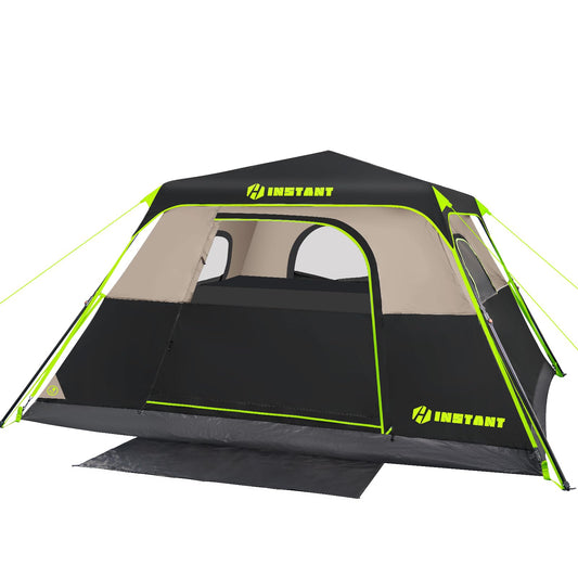 HINSTANT 4/6/8 Person Instant Tent, Waterproof Pop Up Tents for Camping with Rainfly, 60 Seconds Easy Setup, Automatic Cabin Tent for Family Camping with Expandable Carry Bag & Upgraded Ventilation