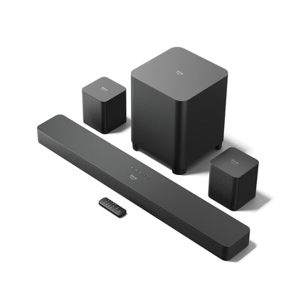 Amazon Fire TV Soundbar Plus with subwoofer and surround sound speakers (newest model), 5.1 channel, Dolby Atmos, clear dialogue