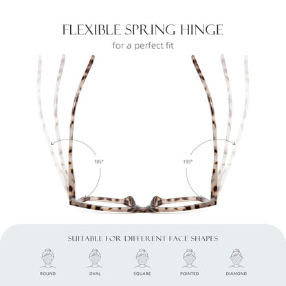 AIMISUV Reading Glasses for Women Men - Blue Light Blocking Magnifying Readers,Oprah Square Anti-Glare Computer Eyeglasses(3Pack,2.25X)