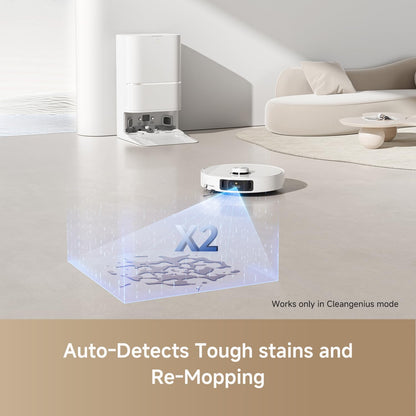 DREAME L40 Ultra Robot Vacuum with Removable & Liftable Mop, Extendable & Liftable SideBrush, 11,000Pa Suction, 149℉ Mop & Washboard Self Cleaning, Auto-Empty, Auto Refill, Voice Control