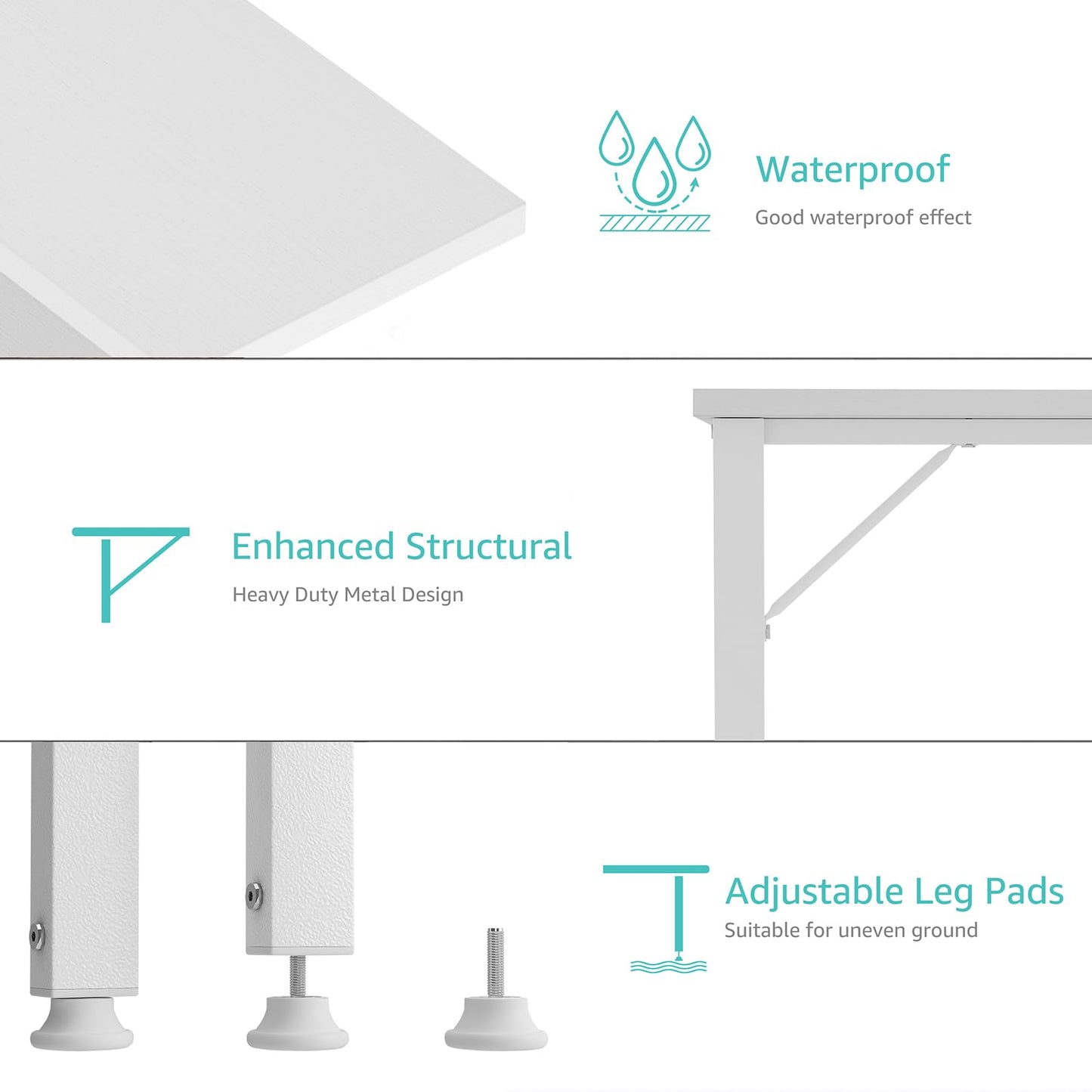 Lufeiya White L Shaped Computer Desk with Power Outlet Shelves, 40 Inch Small Corner Desk for Small Space Home Office, L-Shaped Desk PC Desks, White