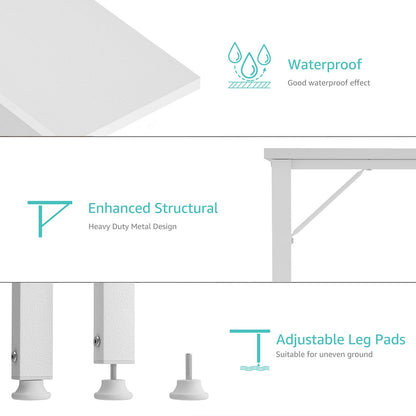 Lufeiya White L Shaped Computer Desk with Power Outlet Shelves, 40 Inch Small Corner Desk for Small Space Home Office, L-Shaped Desk PC Desks, White