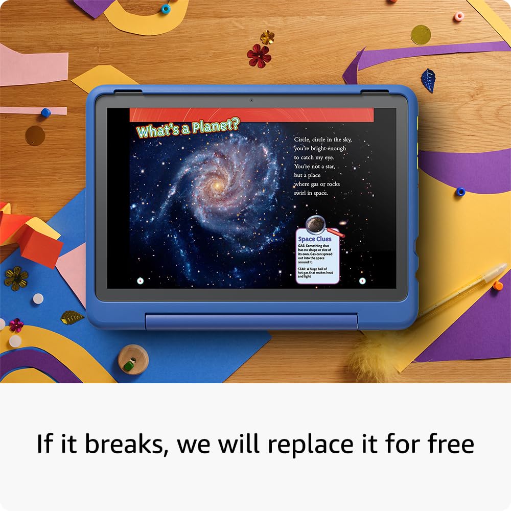 Amazon Fire HD 10 Kids Pro tablet (newest model) ages 6-12 | Bright 10.1" HD screen | Slim case for older kids, ad-free content, parental controls, 13-hr battery, 32 GB, Mint