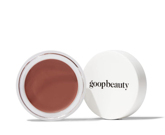 goop Beauty Cream Blush | Sheer Pop of Color for Lips & Cheeks | Vitamin C, Vitamin E, & Safflower Oil | Natural Makeup for Glowing Skin | Paraben & Silicone Free | 0.5 oz | Whiskey - Warm Terracotta