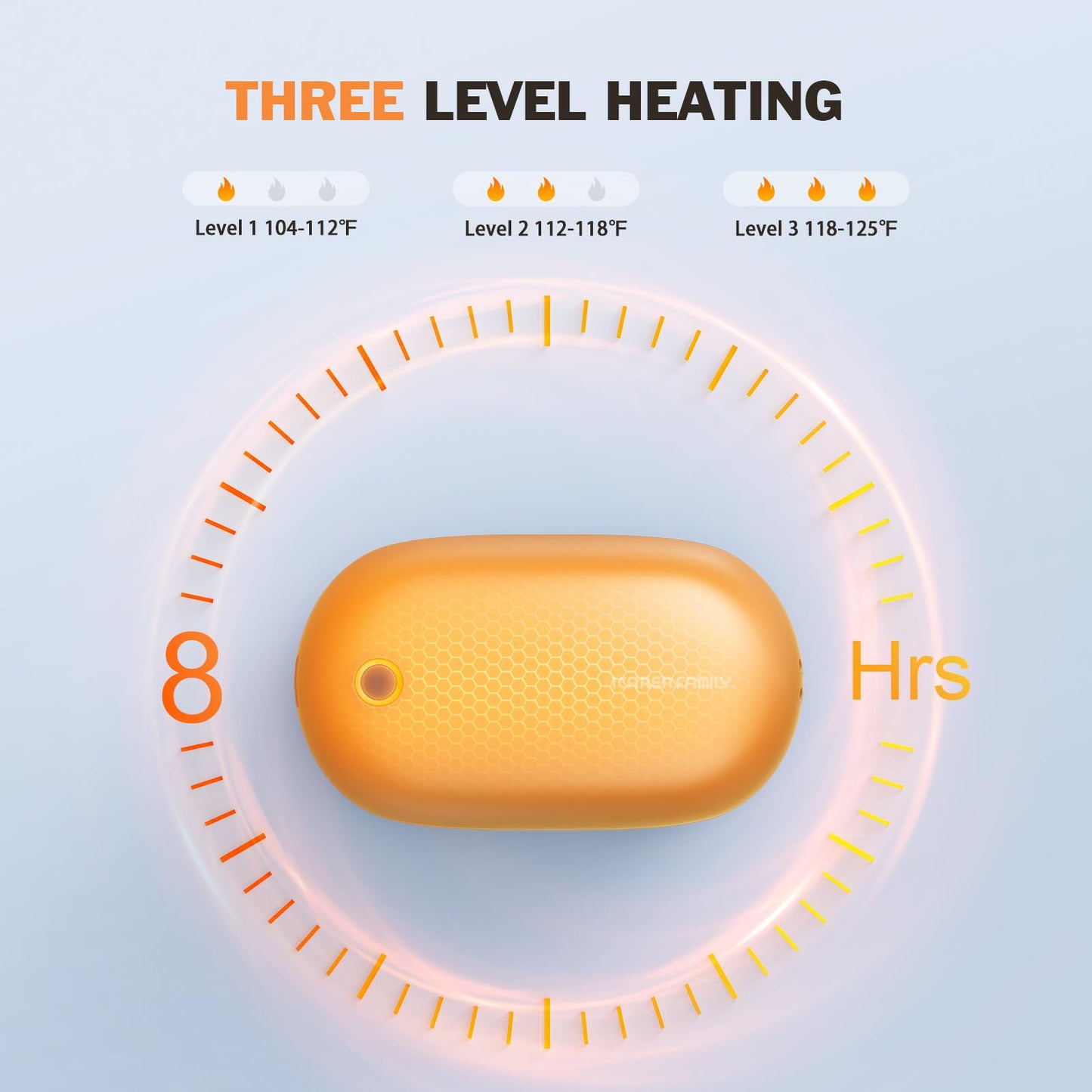 Hand Warmers Magnetic 2 Pack Rechargeable Full Warmer Aluminum Body Instant Heating, 8 Hrs Long Warmer, 5,000 mAh Pocket Size Electric Warmer Reusable for Outdoor, Indoor, Camping Gift for Man Women