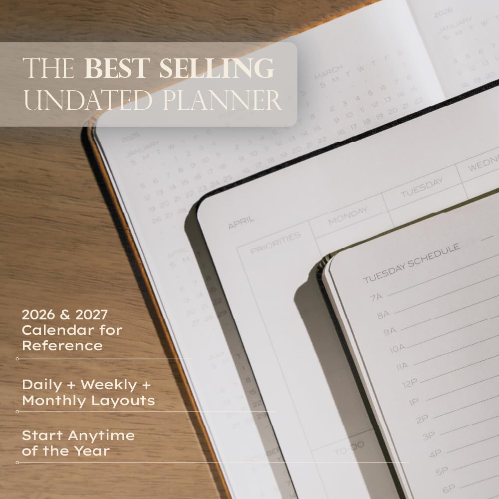 Anecdote 2026-2027 Planner: A Monthly, Weekly & Daily Planner with Calendar | 8.5" x 5.2" | Hardcover To-Do List Organizer, Planning Your Success, Start Anytime, Achieve Productivity Goals (Evergreen)