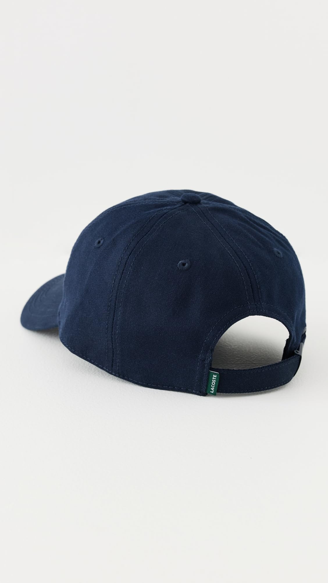 Lacoste Unisex Organic Cotton Twill Cap, One Size, Navy Blue