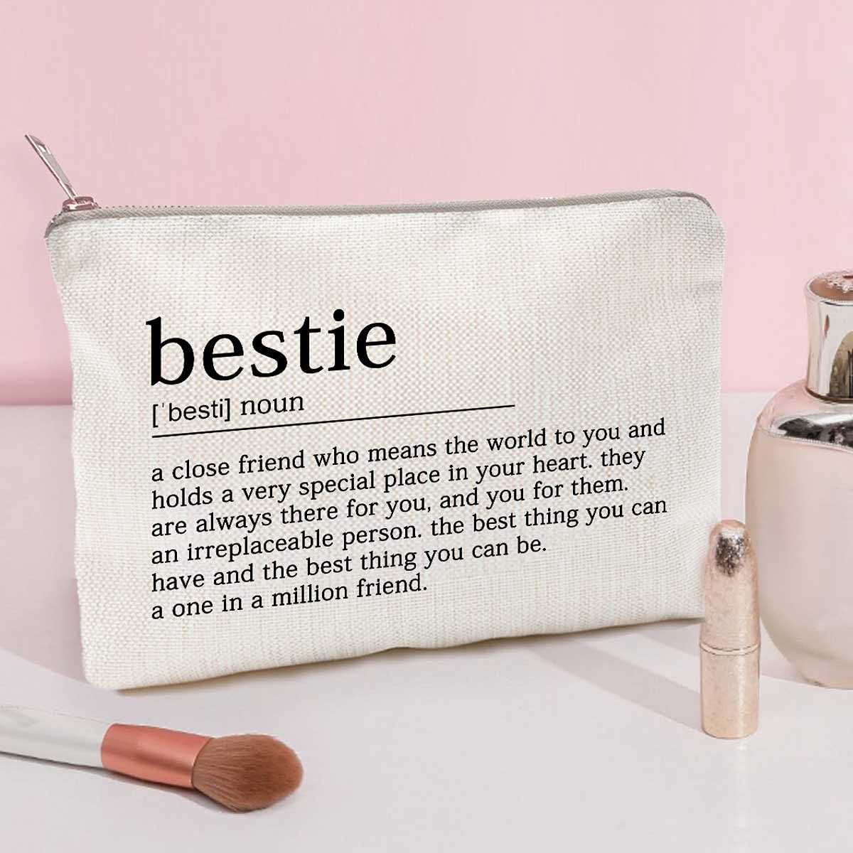 You Are Loved You Are Enough Makeup Case Self-Worth Cosmetic Bag Positive Affirmation Toiletry Bag Gift Motivation Quotes Sister Gift (Bestie)